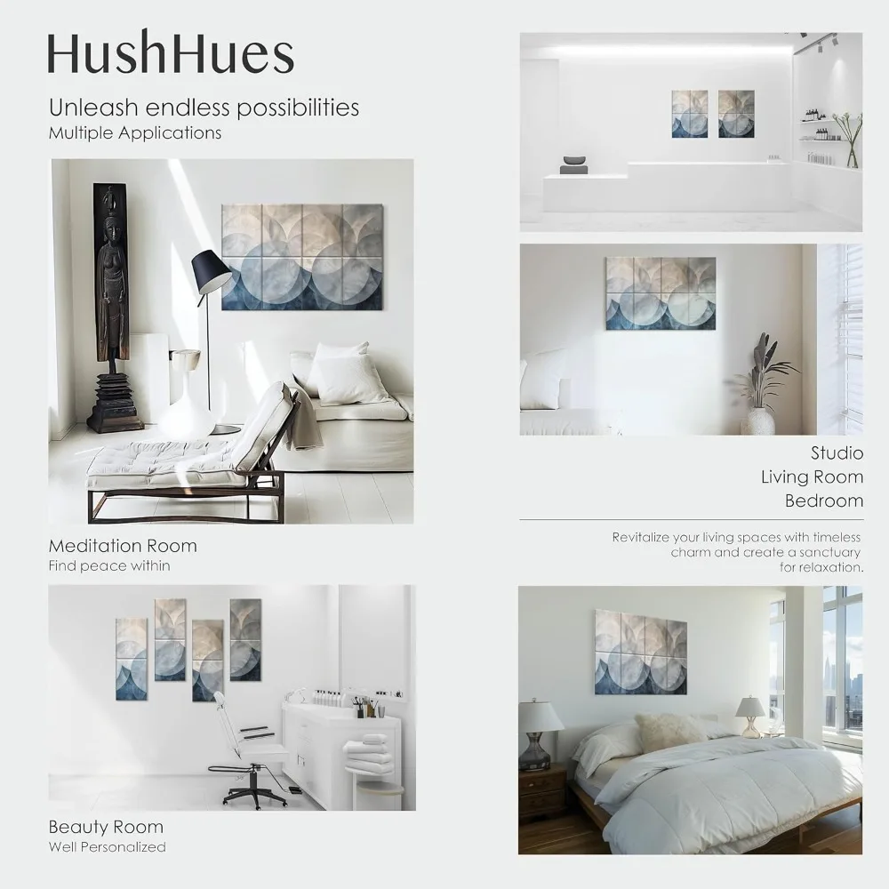 Panele akustyczne Art 48x32 cale - dźwiękochłonne panele ścienne - panele dekoracyjne pochłaniające dźwięk do studiów, biur, teatrów