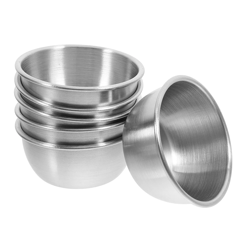 

6PCS Stainless Steel Sauce Dishes Reusable Sauce Containers Appetizers Sushi Cup Soy Sauce Bowls Dipping Bowls for Home(70ml)