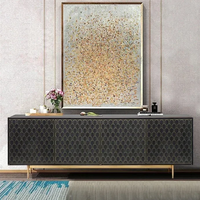 

TV Cabinet Simple Modern Neoclassical TV Cabinet Living Room Solid Wood TV Cabinet