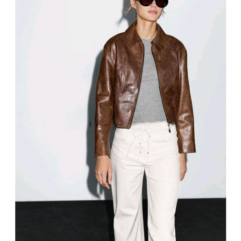 Cooln ed eleganza combinati: MD donna in pelle PU Jaet ort colletto cerniera lunga Sve pendolarismo Sle autunno nuovo arrivo