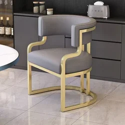 Designer Unique Dining Chairs Beige Gold Legs Waiting Fashion Sofa Chairs Luxury Adults Floor Protector Sillas Indoor Supplies