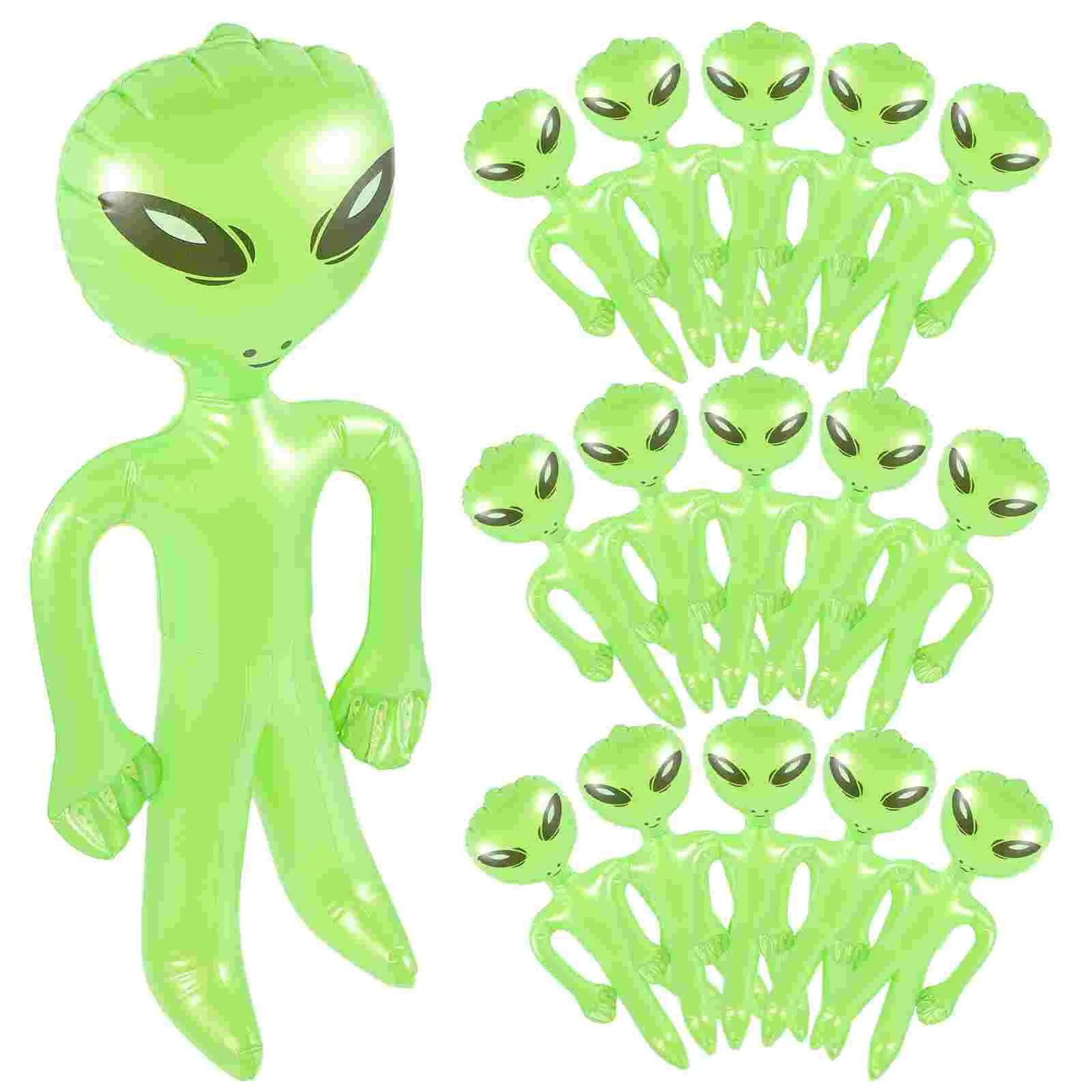 Blowing Up Alien Giant Inflatable PVC Alien Prop for Theme Party Decor Perfect for Birthday Summer and Pool Parties