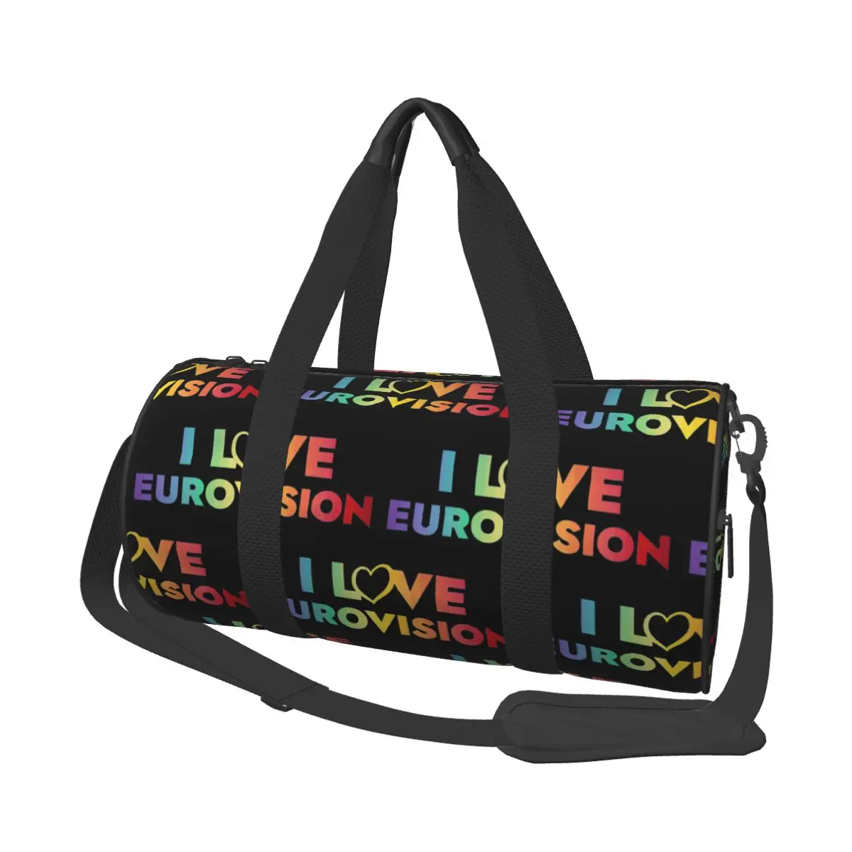 

Большая спортивная сумка I Love Eurovision, водонепроницаемая дорожная сумка, сумки для фитнеса