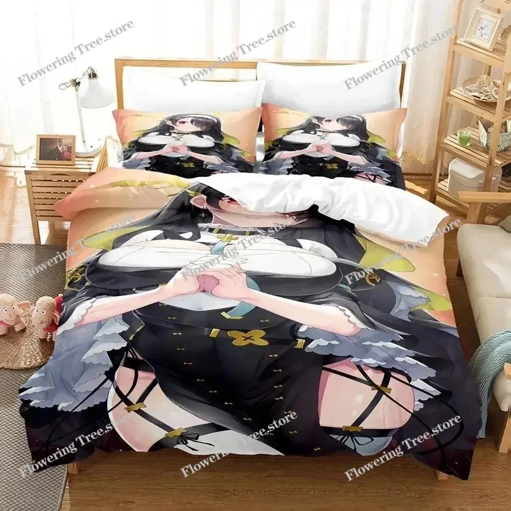 

Anime Nun Bedding Set Boys Girls Twin Queen Size Duvet Cover Pillowcase Bed Boys Adult Fashion Home Textileextile