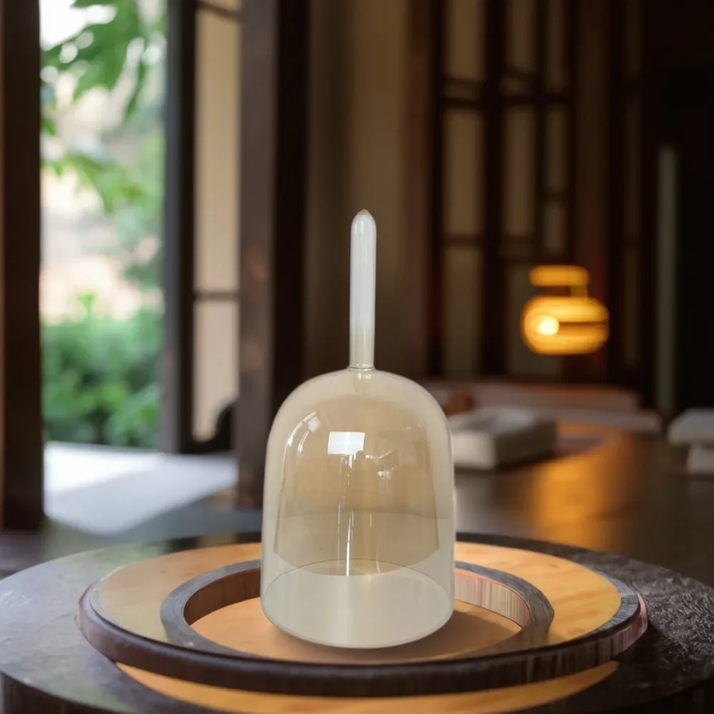 

Golden Brown Premium Crystal Singing Holy Grail Singing Crystal Singing Strap Handle Bowl Tone Bowl