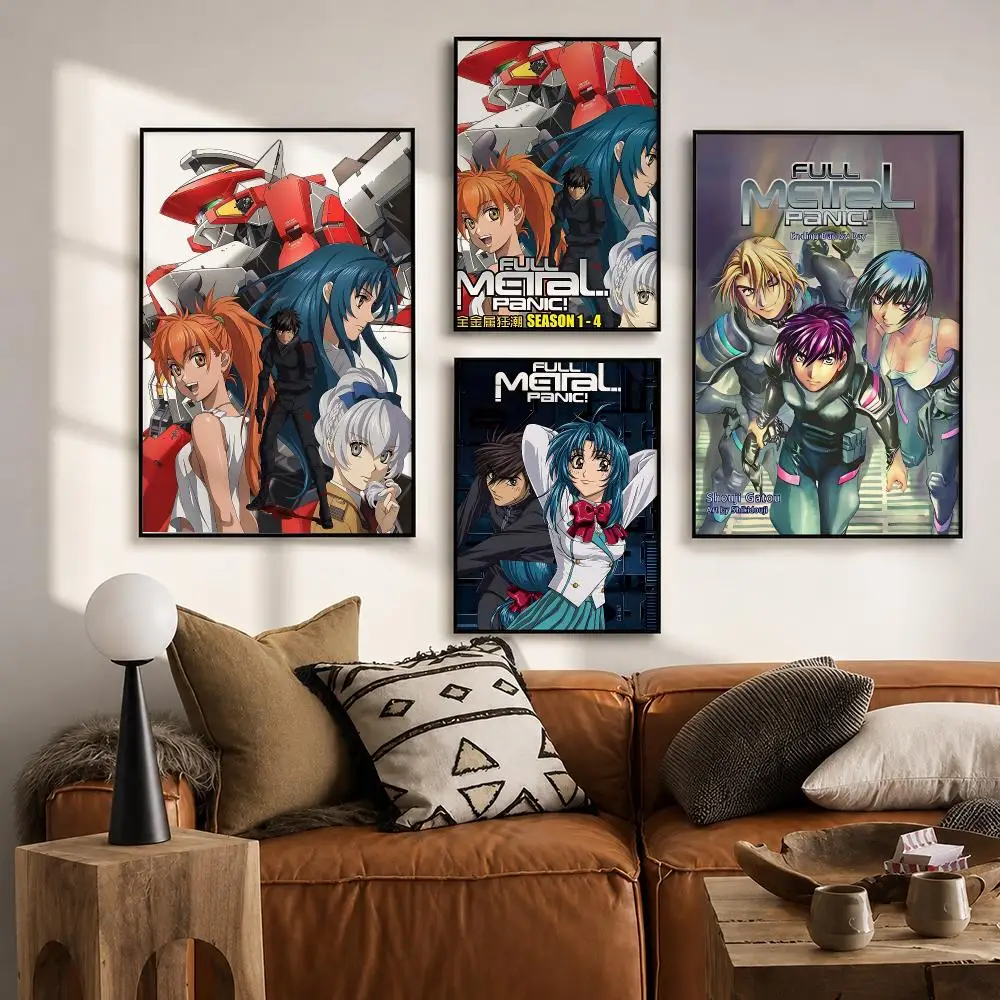 Full Metal Panic Anime Poster HD poster wall art self-stick no-residue for home cafe office great gift