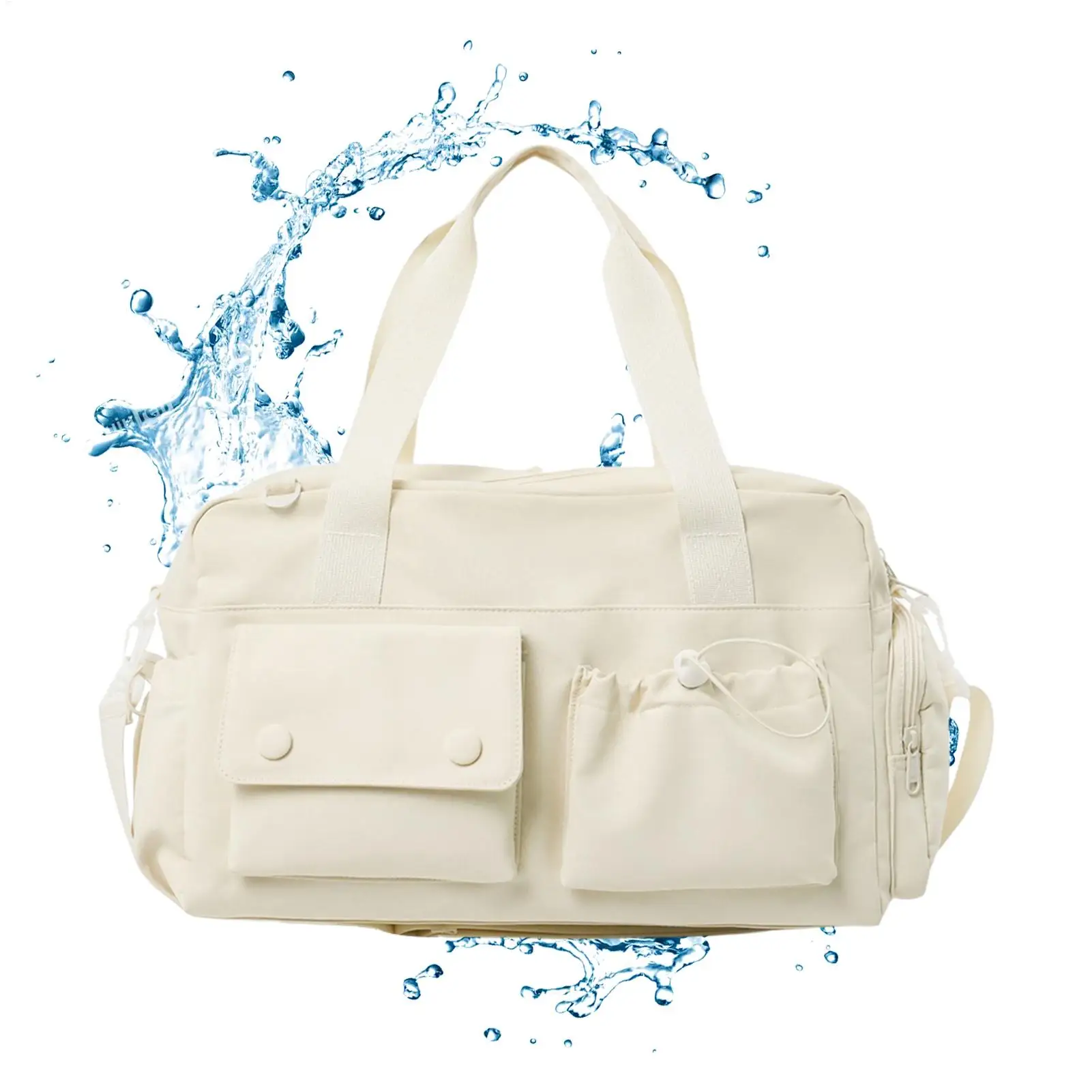 large-capacity-sporty-casual-fitness-women's-tote-bag-new-style-travel-bag-street-trend-pure-color-crossbody-bag-waterproof