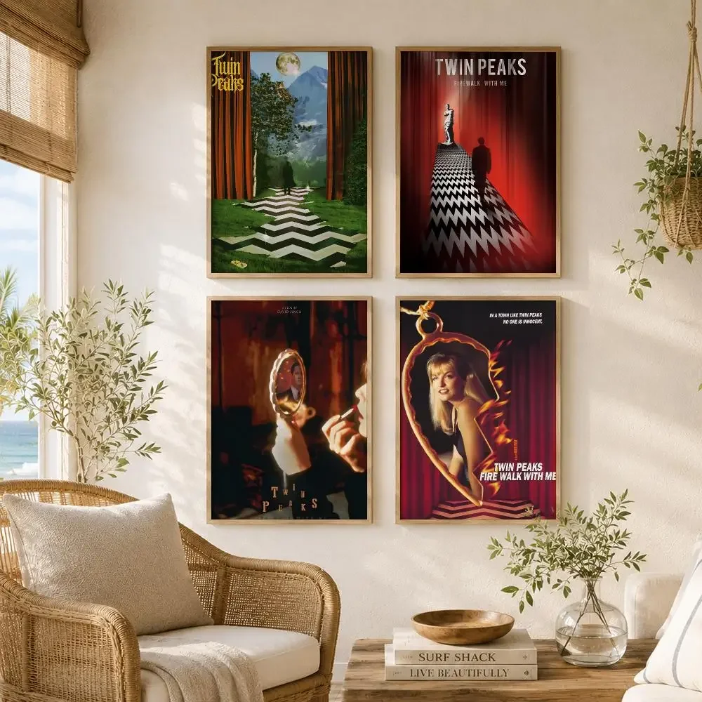 TV Series T-Twin Peaks Painting Calligraphy High-Quality Canvas Wall Mural Crease-Free For Living Room Bedroom Interiors