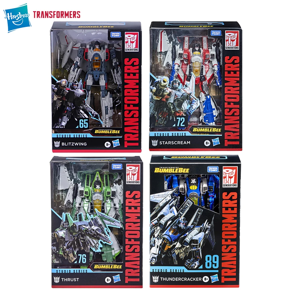 

[В наличии] Hasbro Transformers Studio Series Blitzwing, Starscream, Thrust и Thundercracker Voyager Class Фигурка Модель игрушки