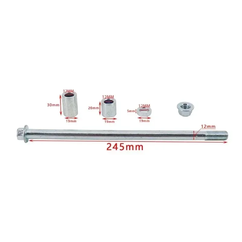 Trail Dirt Bike10 12mm 200mm / 245mm / 270mm  Spacers Front Back Rear Axle 1 Set for 70cc 90cc 125cc 140cc 200cc 250cc Pit Pro