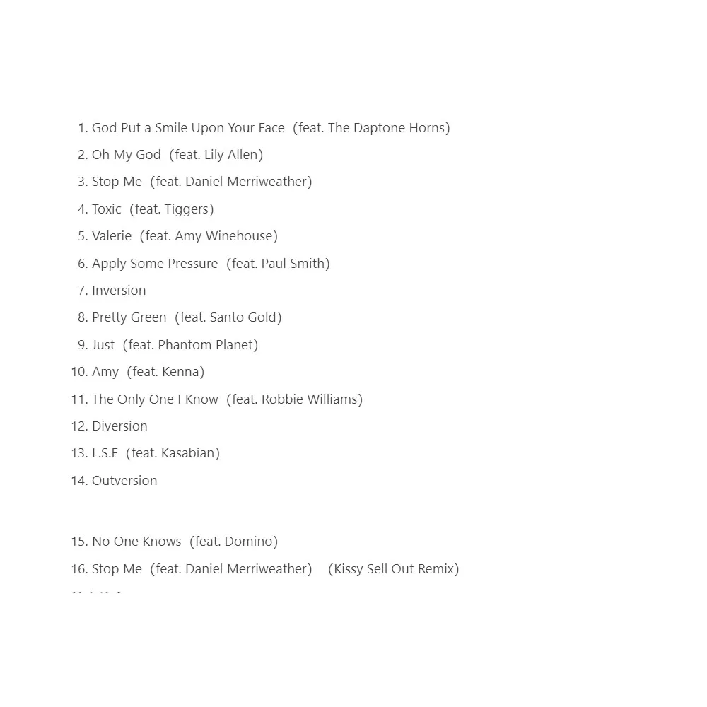 CD  Mark Ronson Version The Japanese Edition, Added 2 Exclusive Tracks and Is The Signature Crossover of Mark Ronson's Career