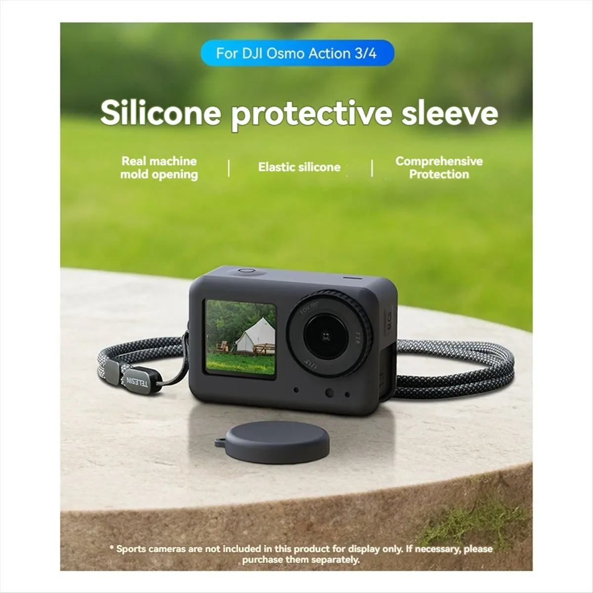 2026 جديد + غطاء حماية من السيليكون للعمل 5/4/3 مع غطاء حماية لين للكاميرا بحبل مضاد للفقدان #4