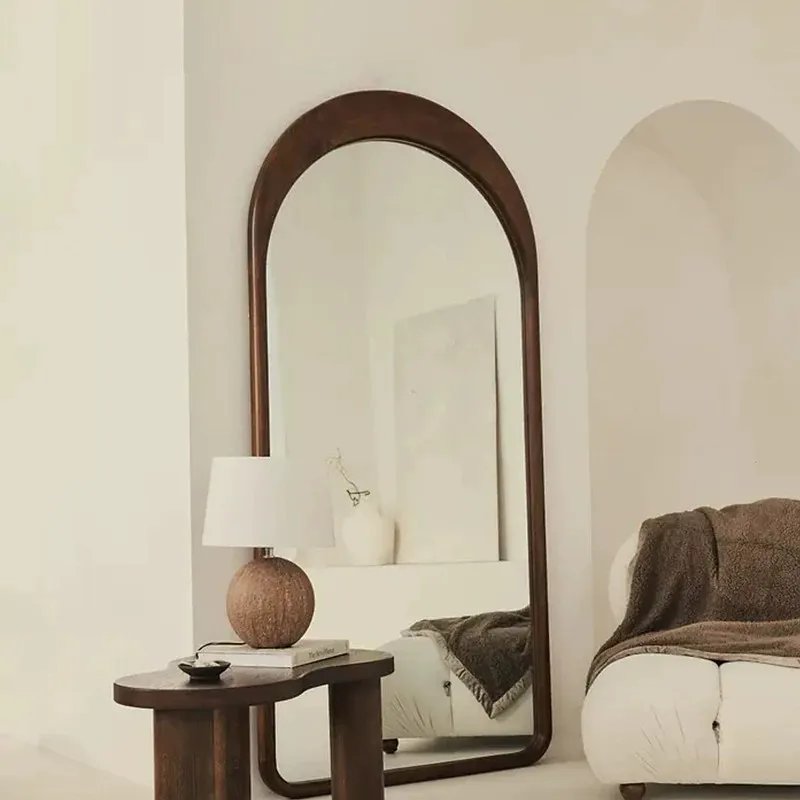 Vintage French Arch Full Length Mirror Mid Century Freestanding Dressing Mirror Bedroom Clothing Fitting Wall Floor Decor Mirror