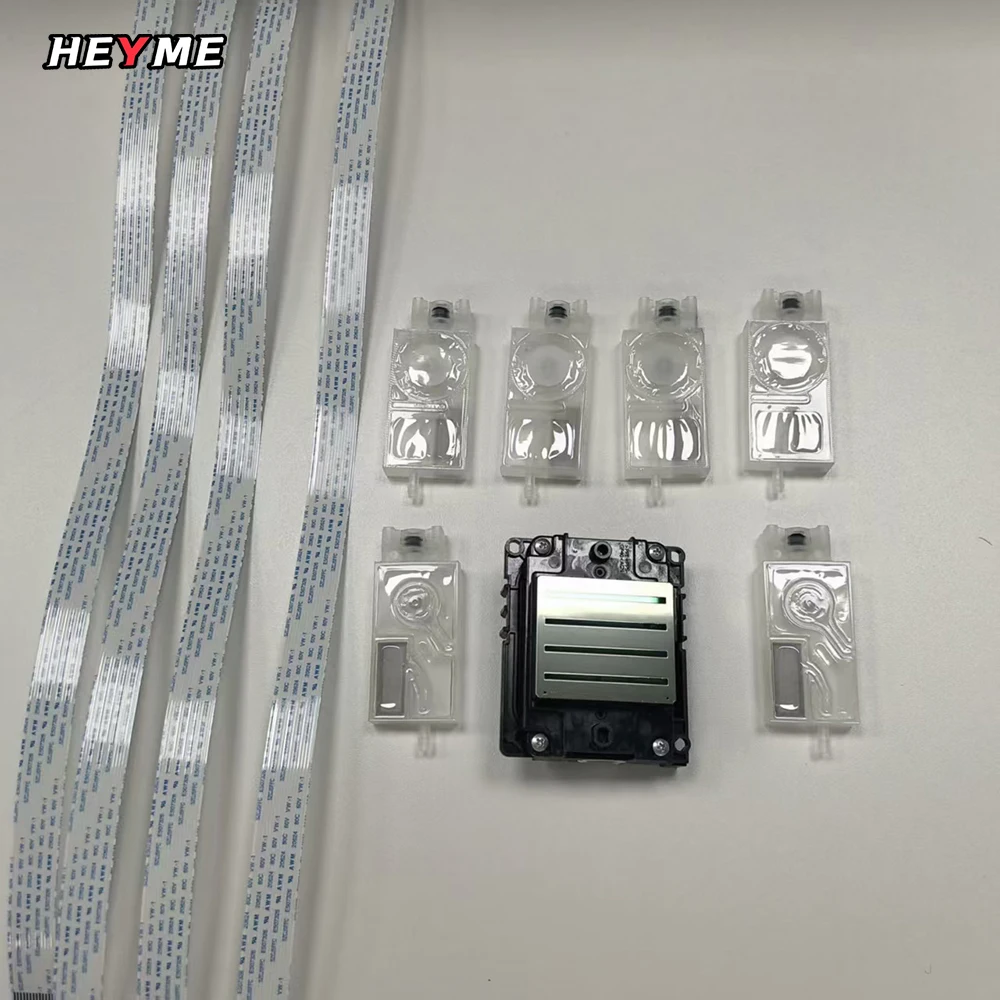 DTF Printer i3200 Print Head + 4 Cables + 4 Vertical Ink Cartridges Sst for UV Solvent Printers Damper Ink Two Optional