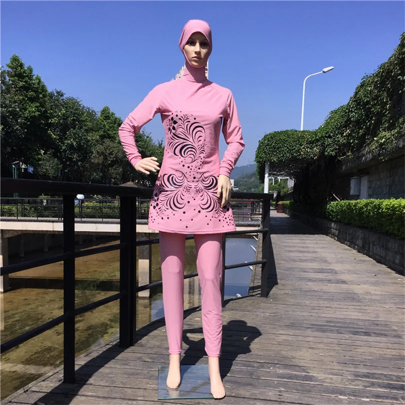 2026 Long Sleeve muslim swimsuit swimwear women muslim swimwear Nylon Swimming maillot de bain femme musulmane