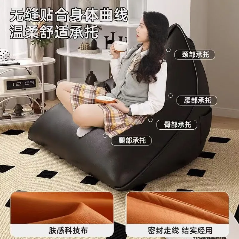 Sofá de quarto preguiçoso, cais de assento triangular para sala de estar