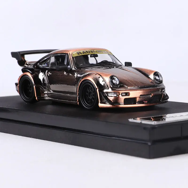 Литая под давлением модель автомобиля Star Модель 1/64 Porsche RWB 964 GTCar Mode Silver Porsche Play Vehicles Игрушки для мальчиков