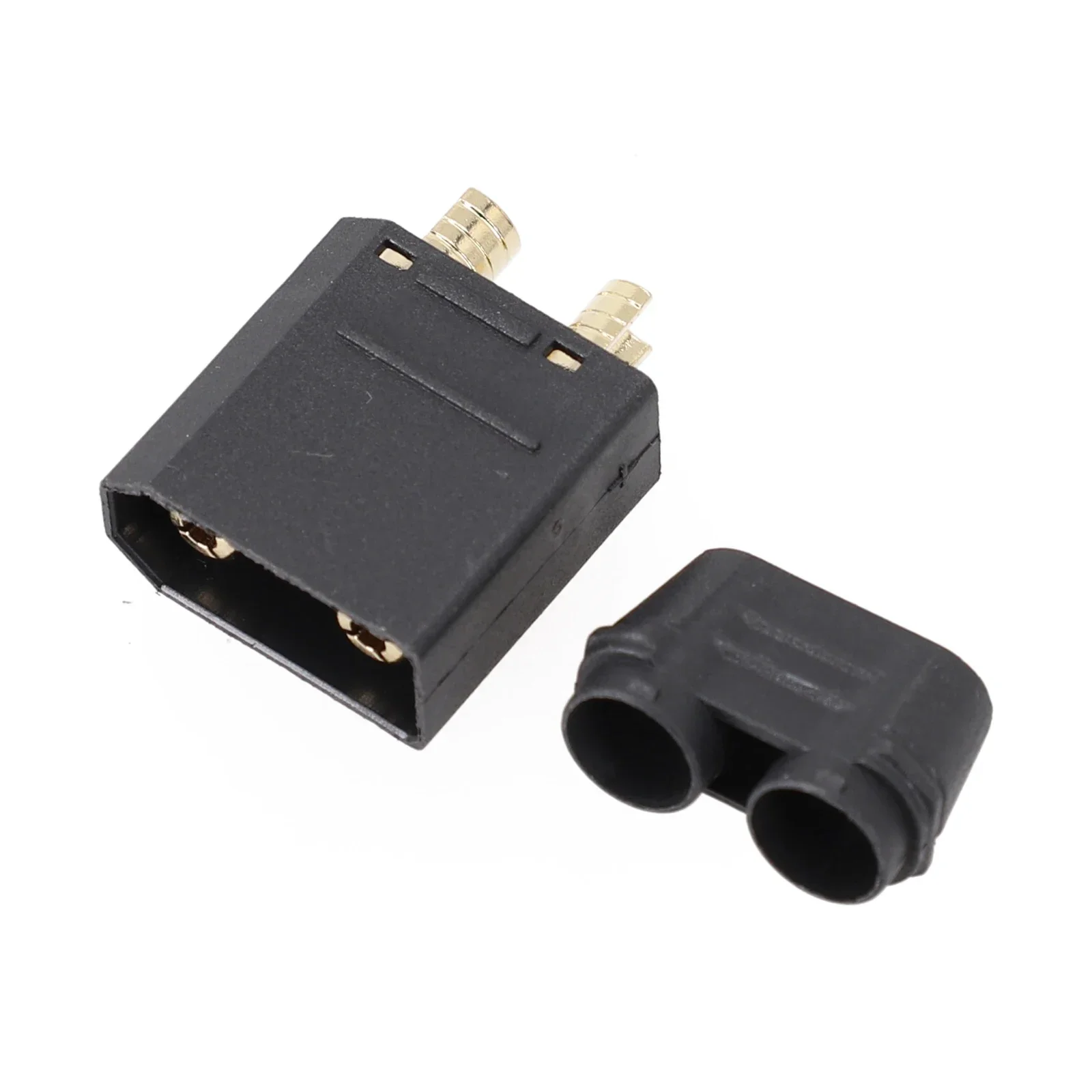 Imagem -05 - Conector de Bateria Banhado a Ouro Plugue Fêmea Xt90e Conector Montável Xt90 Soquete Preto Original Amass-xt90e-f