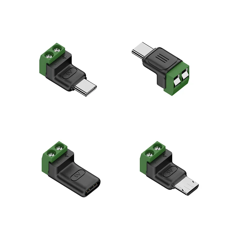 Light Weight Solderless Plug Terminals Adapter Green Charging Conversion Charging Connector 5V Crimp Terminals Block