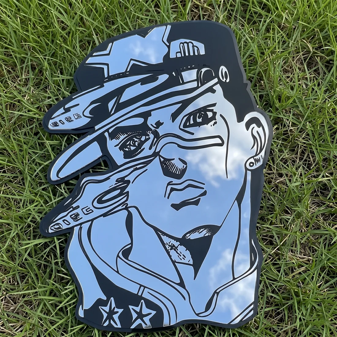 

JOJO Anime Shape Mirror Wall Decor Self-adhesive Luxury Creative Wall Art for Living Room Bedroom Fans Gift
