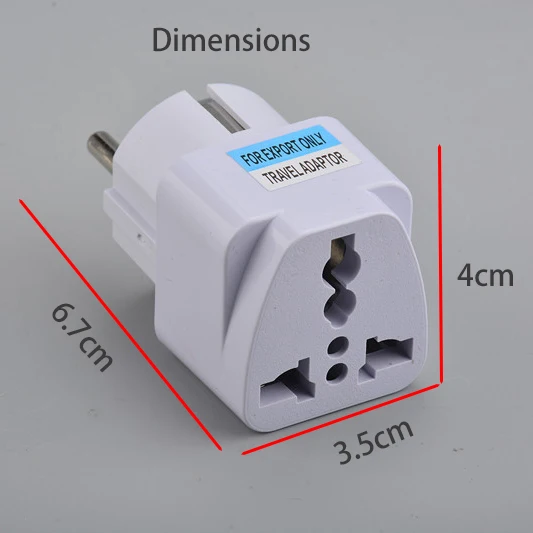 Universal EU Plug Grey Adapter International AU UK US To Euro KR Travel Adaptor Electrical Converter Power Socket Wholesale