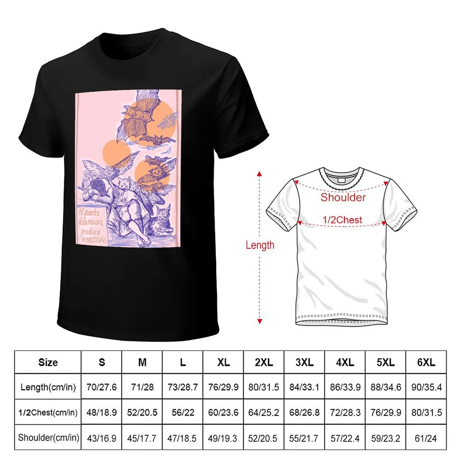 the sleep of reason produces monsters Goya design T-Shirt t shirt personalised T-Shirt