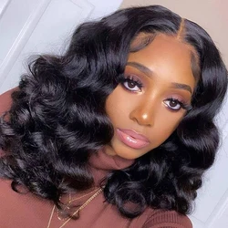 Glueless Wigs Human Hair Wear And Go Loose Deep Wave Bob Wigs For Women 4x4 Ready To Go Human Hair Wigs Pre Cut Lace Wig