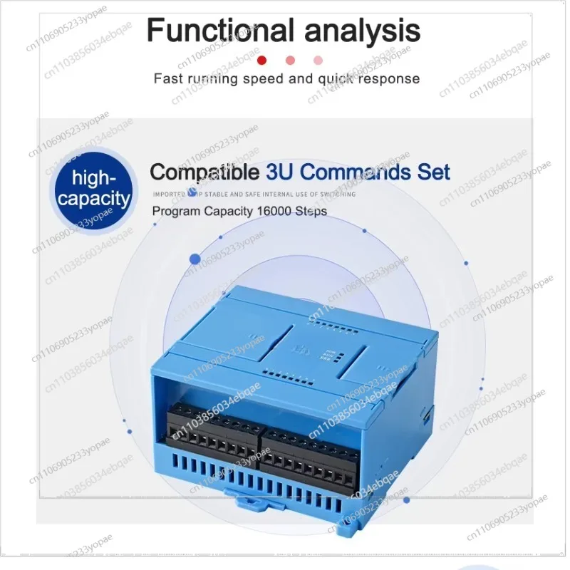 For 8 Inputs 8 Transistors Outputs PLC 8 Pulses Modbus Rtu TCP with RS485 LAN for Servo Stepper Motors
