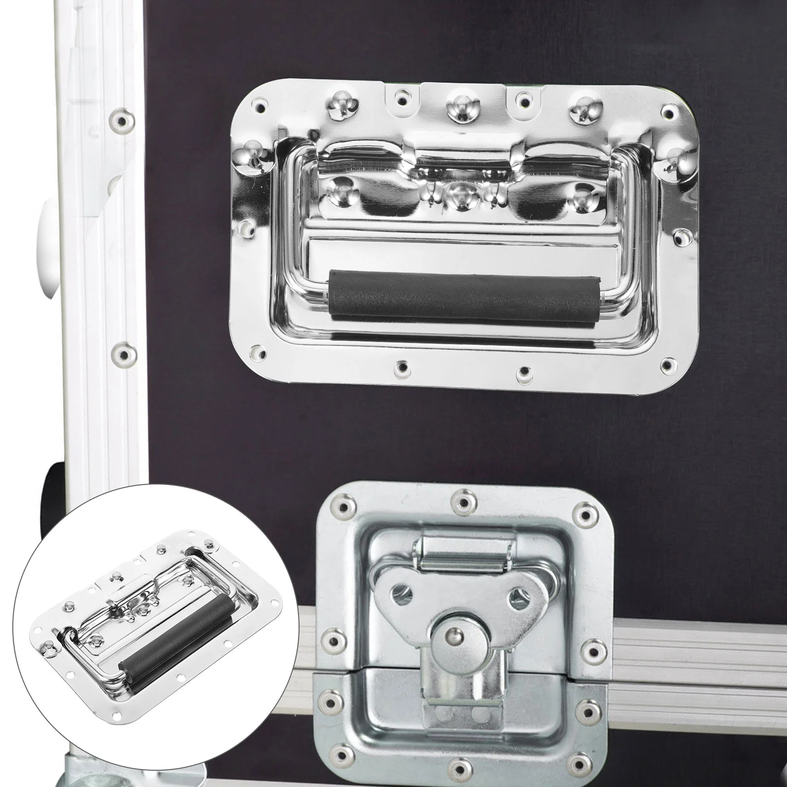 

Flight Cases Handle Electroplated Hardware Cabinet Handles Toolbox Metal Furniture Drop Silver Alloy