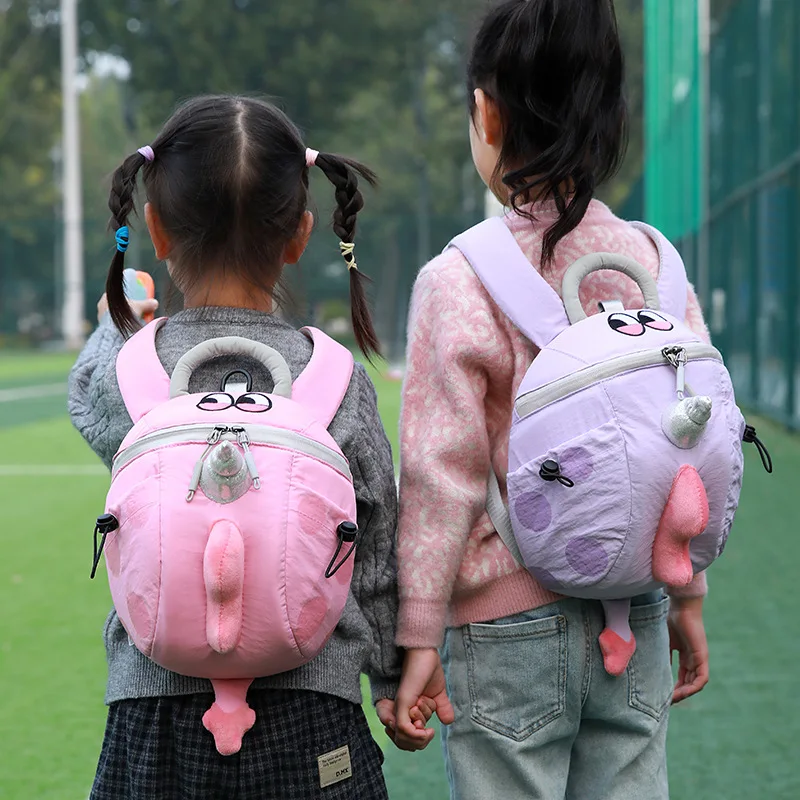 Nylon lightweight and cute shark student schoolbag, kindergarten baby snack backpack, outdoor anti-wandering backpack
