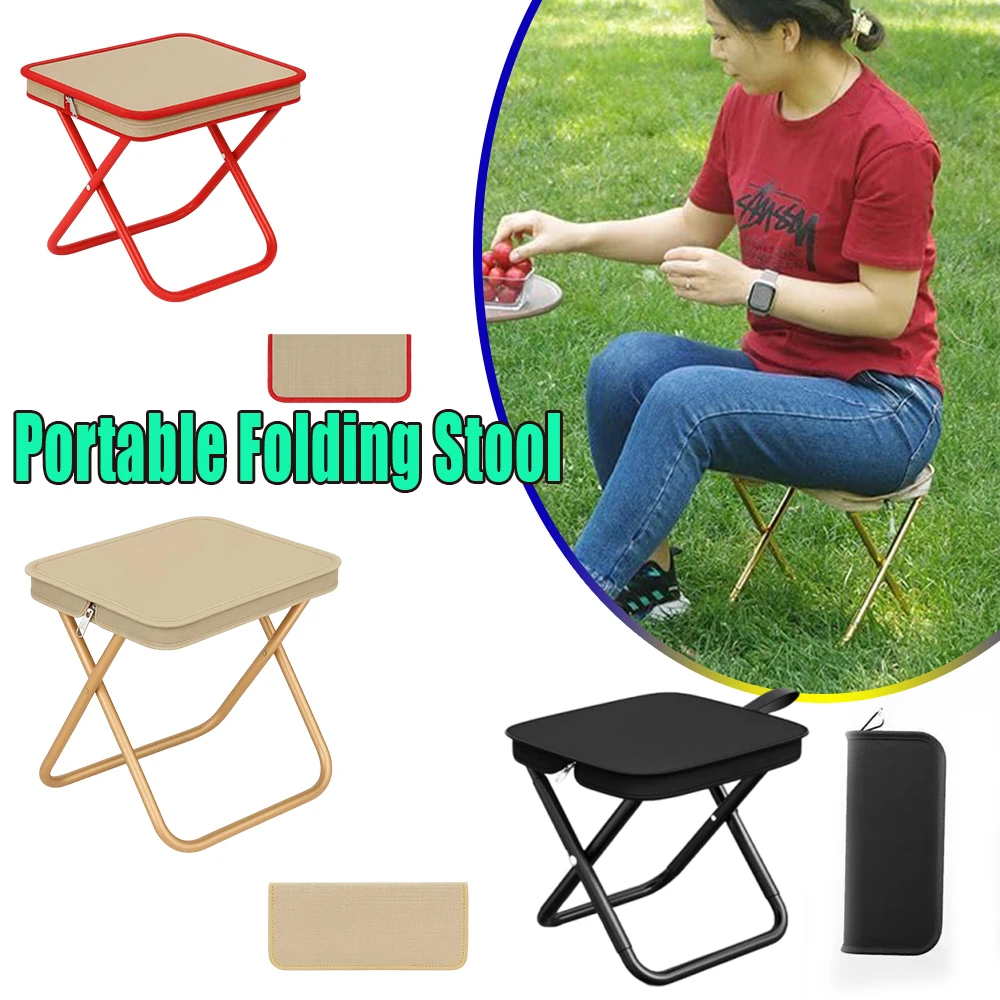 

Сверхлегкий складной стул, портативный компактный стул для кемпинга, для путешествий на открытом воздухе, пикника, рыбалки, очереди, складная сумка для кроватки, сиденье