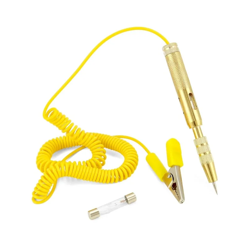 Auto Car Circuit Tester Test Probe Lamp 6V-24V Light System Lamp Voltage Test Pen Detector Diagnostic Tools Copper Vehicle