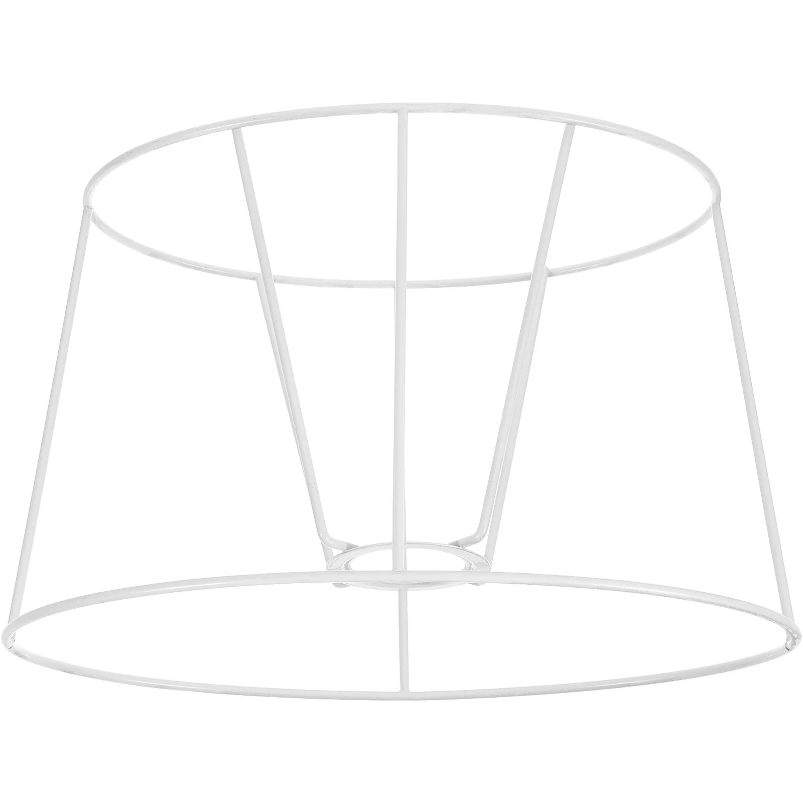 

European Style Oval Lampshade Frame Metal Wire Cage Lamp Shade Bracket E27 Rustproof DIY Chandelier Drum Shade Ring Farmhouse