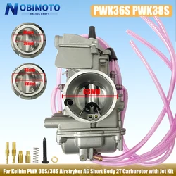 Motorcycle Carburetor PWK PWK36S PWK38S For UTV 125-300CC Keihin PWK 36/38 Short Body Quad Vent Air Striker Carburetor