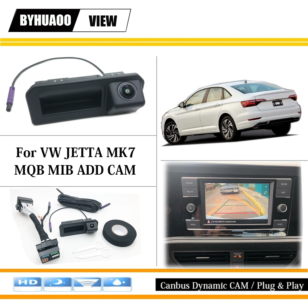 Canbus Dynamic Trajectory Camera For VW JETTA GLI MK7 2019 2020 2021 2022 2023 Parking backup Camera Work With MIB2 NAV Unit