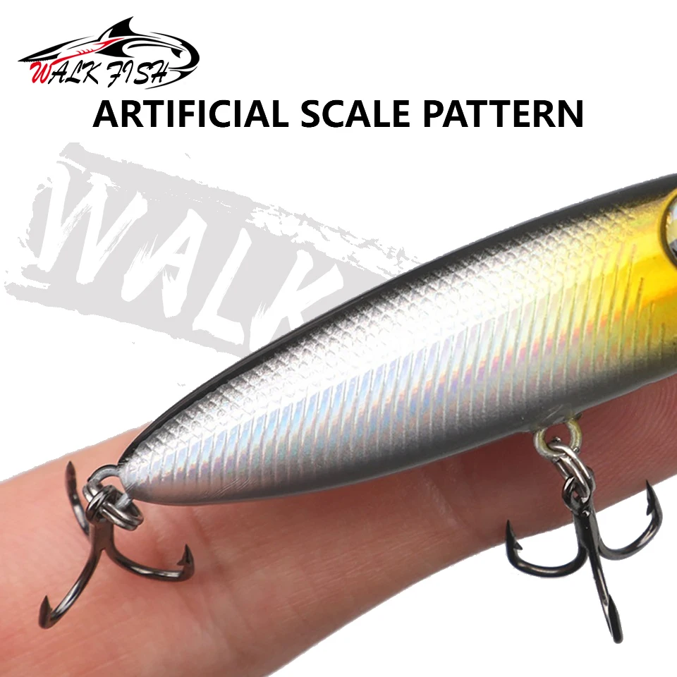 WALK FISH 1Pcs 6cm 5.6g Topwater Popper Pencil Fishing Lure Saltwater Bass Walk Z-Shaped Dog Stream River Artificial Hard Bait - view 3