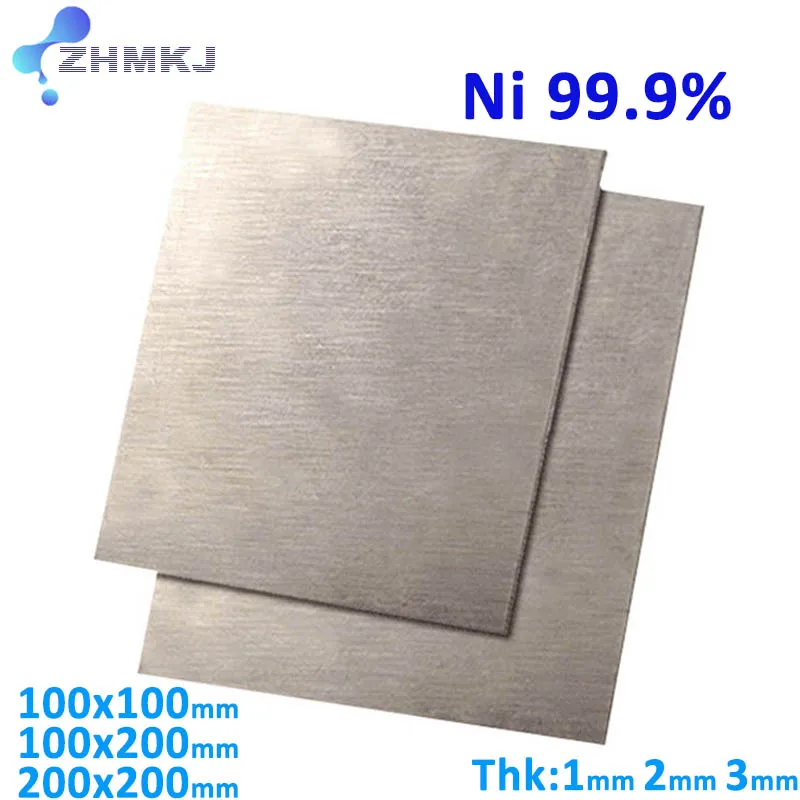 Nickel 99.9% High Pure Nickel Plate Thickness 1mm 2mm 3mm Electroplating N6 Nickel Plate Nickel Anode For Scientific Research