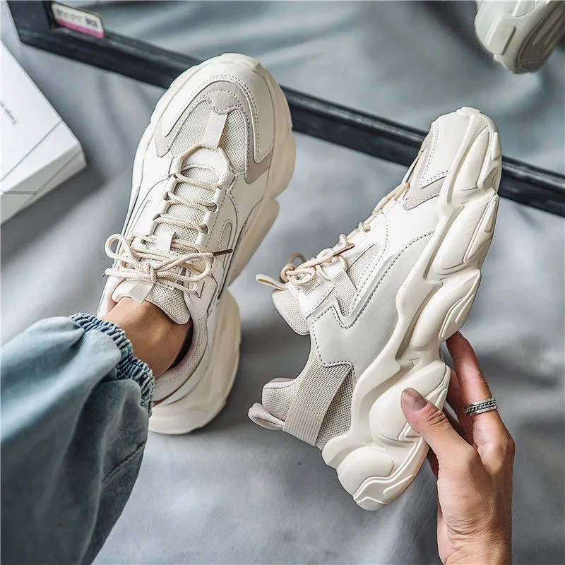 

Men's Sneakers 2022 Summer New Fashion Men Chunky Sneakers Light Platform Trainers Street Style Male Footwear Tenis Masculino