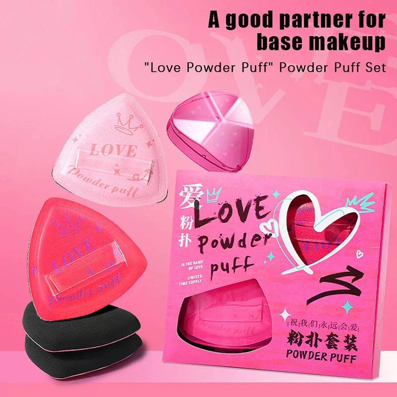 3 unids/set esponja para base de maquillaje esponja Triangular cojín húmedo seco doble uso suave de alta calidad Puff herramienta aplicadora de cosméticos