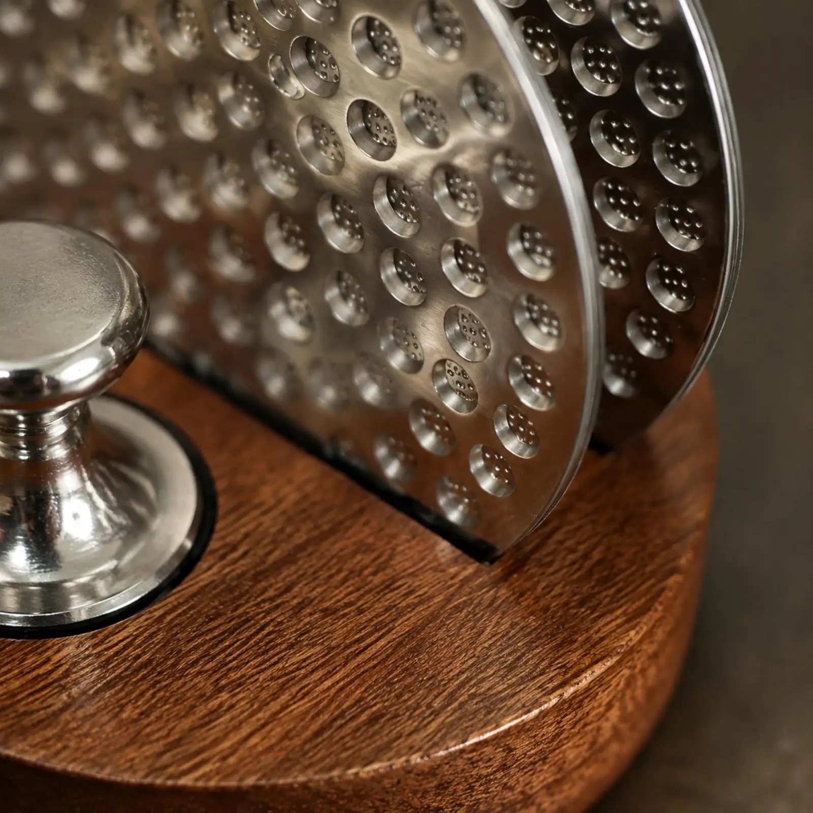 Round Coffee Screen Storage Circular Separator Storag Perforated Double Layer Holder for Portafilter Basket Coffee Corner