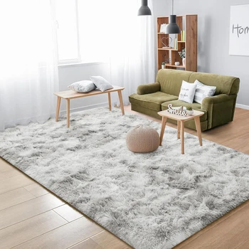 Dark Gray Shaggy Area Rug 6