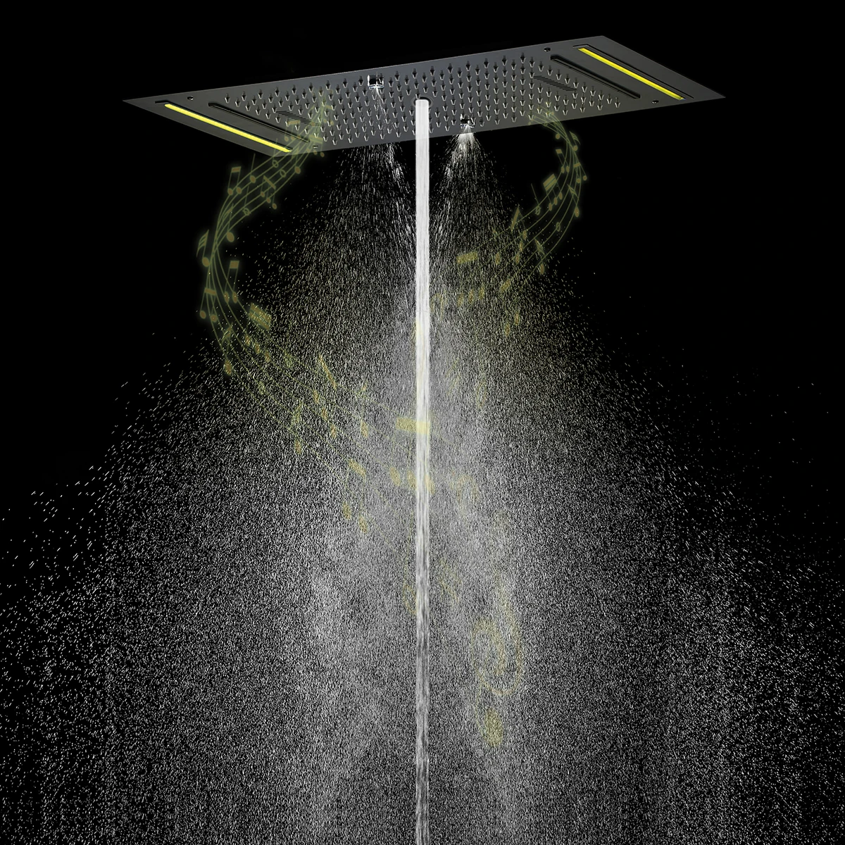 

Бытовая флиртовая черная душевая панель для спа, Потолочная водяная Колонка для ванной, Душевая насадка, умные светодиодные музыкальные насадки для душа, аксессуары для ванны