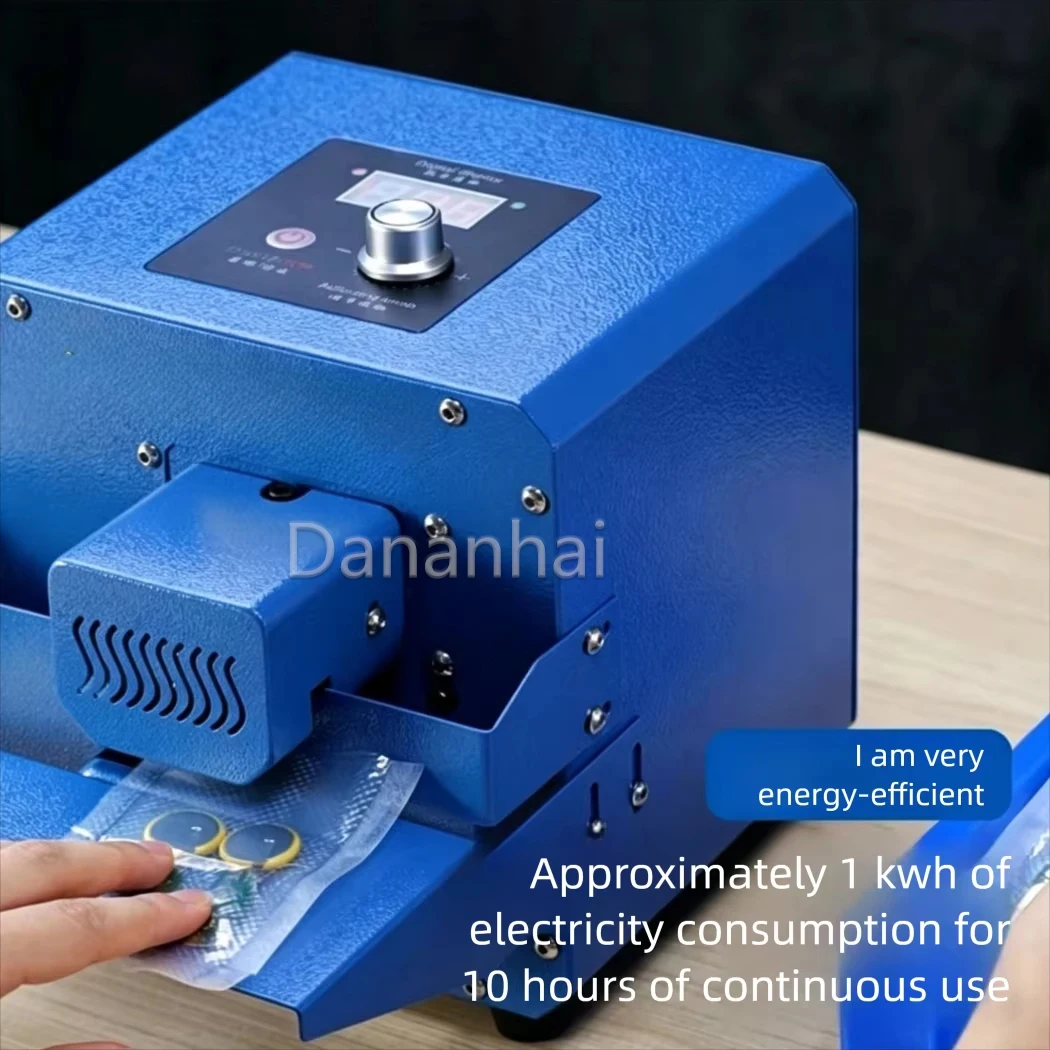 Small Packaging Sealer Machine Continuous Roller Sealer For Food Shop Plastic Bag Sealing Work