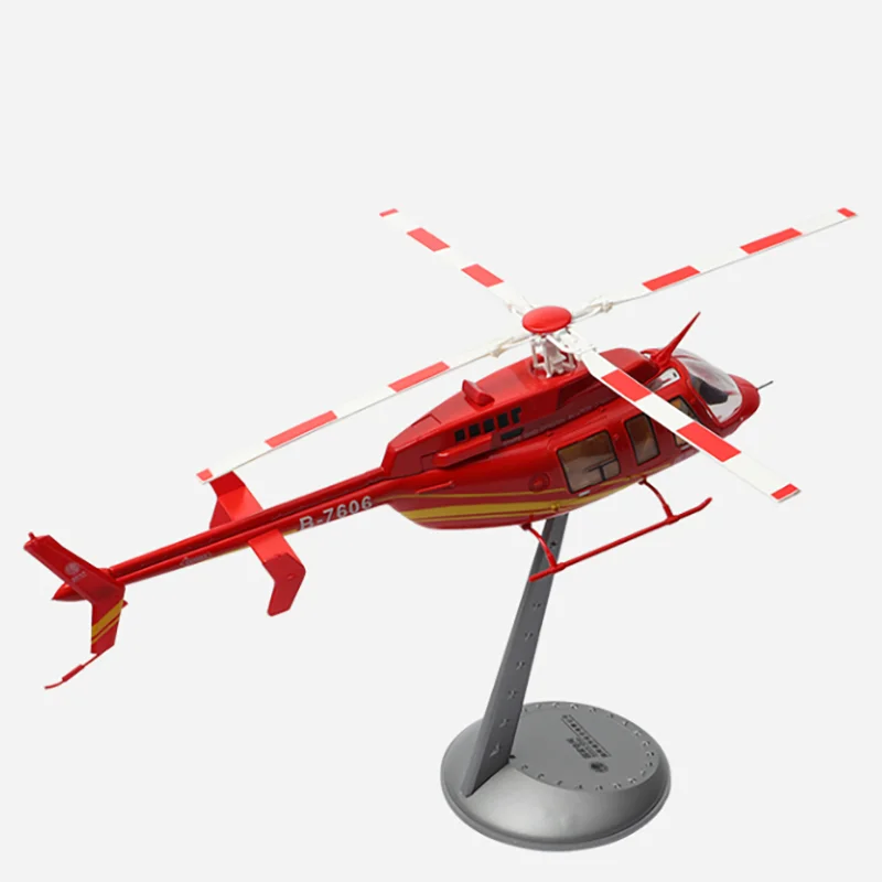 Scale 1/32 Bell 407 Helicopter Miniature Diecast Alloy Eco-friendly Material Aircraft Model Souvenir Collection Gift Toy For Boy