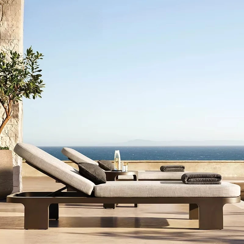 Hotel Modern Sun Loungers Luxury Villa Pool Loungers Chairs Patio Furniture Set Poolside Chairs Resort Beach Sun Loungers Chair