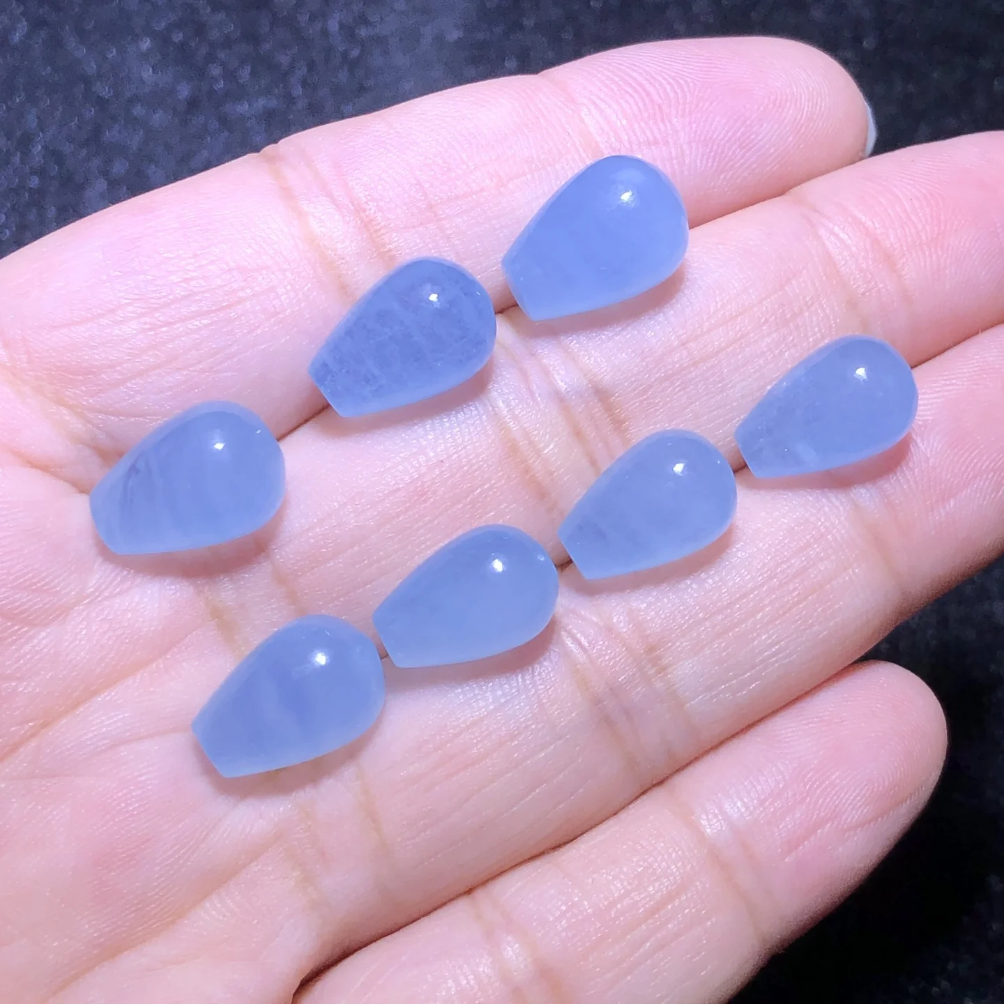 

Fengbaowu Natural Aquamarine Water Drop Shape DIY Necklace Pendant Earring Crystal Healing Stone Fashion Jewelry Gift For Women