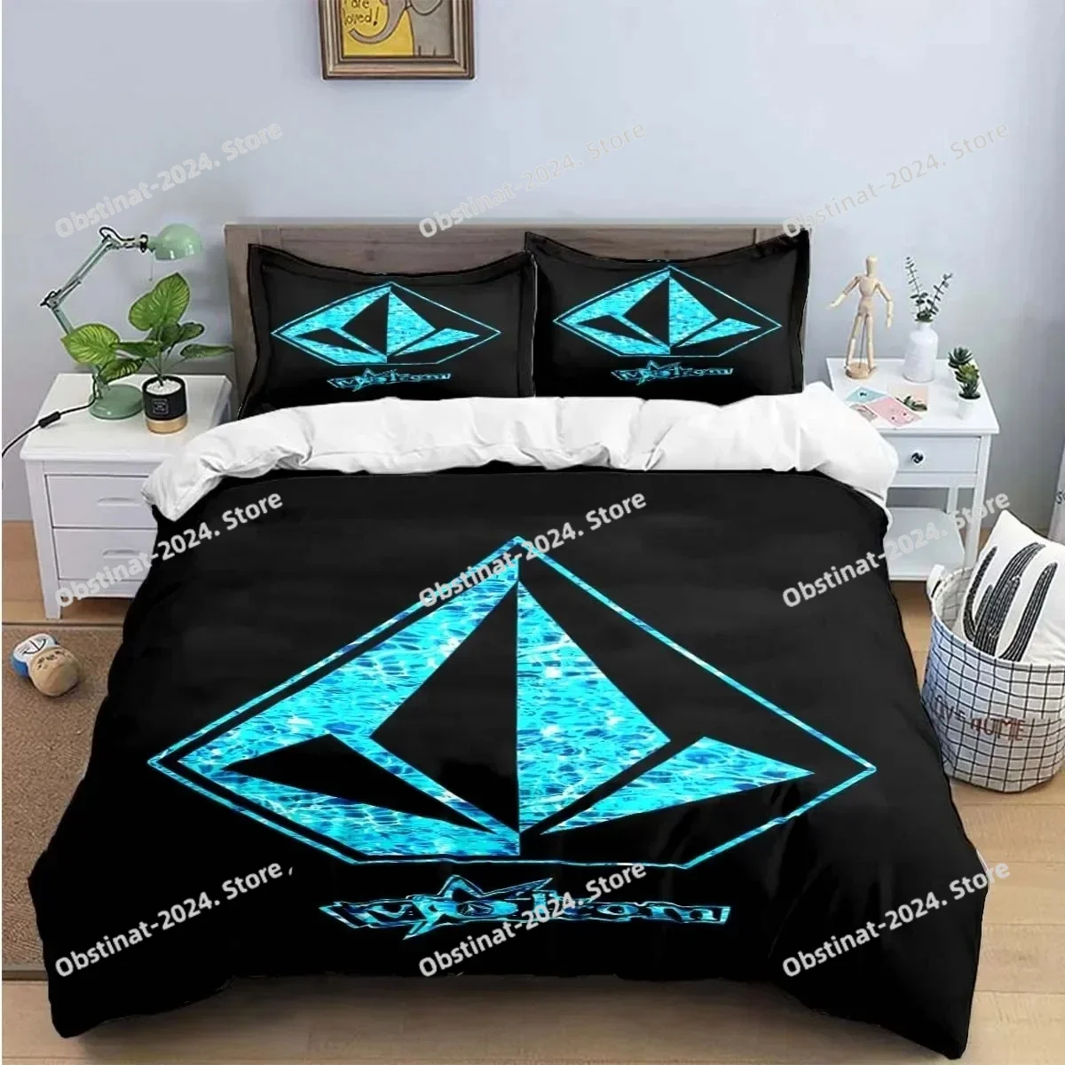 3D Print Fashion Exquisite V-VOLCOM Bedding Set Boys Girls Twin Queen King Size Duvet Cover Pillowcase Bed boys Adult Bedroom
