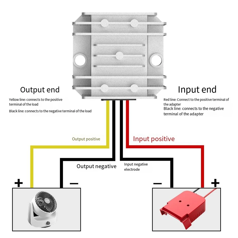 A36T-For Adapter Applicable To 18V Lithium Battery Adapter + DC-DC Buck (12V,10A,120W)