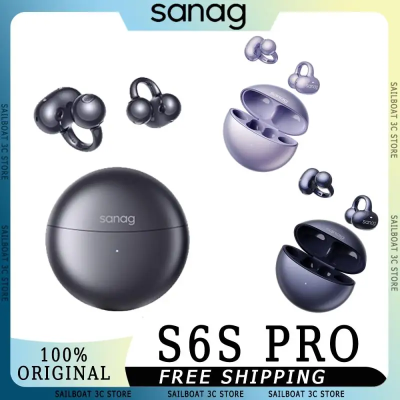 Sanag S6S Pro Wireless Earphone Dynamic Panoramic Sound Long Battery Life IPX4 Waterproof Comfortable Sports Headphone Custom