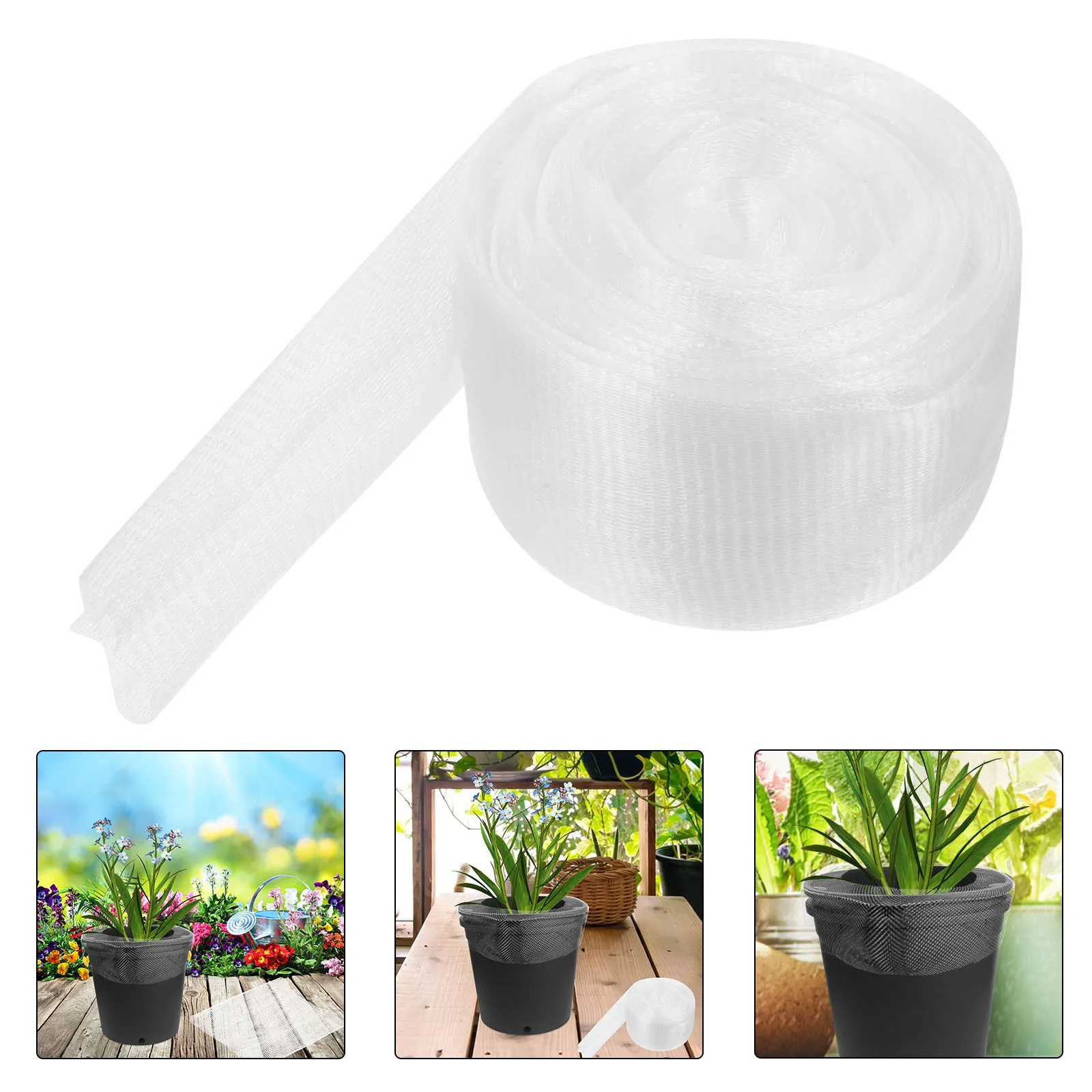 

Elastic Planter Protection Mesh Plastic Sleeves Anti-slip Flower Pot Net Cover Replaceable Bonsai Net Pocket Transparent
